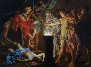 Mucius Scaevola in aanwezigheid van Lars Porsenna