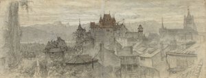 Gezicht op Lausanne II door Matthijs Maris