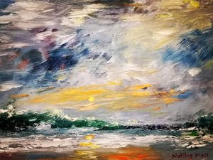 Spectaculaire zonsondergang boven de oceaan door Matthys Moss