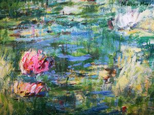 Levendige waterlelies door Matthys Moss