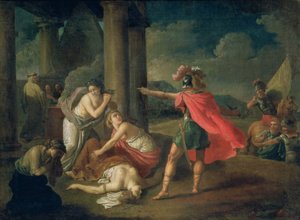 De Dood van Camilla, Zus van Horatius, 1787 door Matvei Ivanovich Puchinov