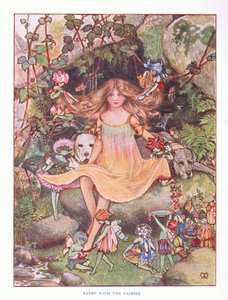 Viooltje met de feeën, illustratie uit Lady Anns Sprookjes, 1914 door Maud Tindal Atkinson