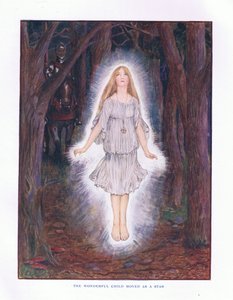 Het wonderkind bewoog als een ster, illustratie uit Lady Anns Sprookjes, 1914 door Maud Tindal Atkinson