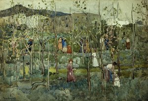 Capri, 1899 door Maurice Brazil Prendergast