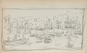 Italiaans schetsboek: Haven pagina 78 door Maurice Brazil Prendergast