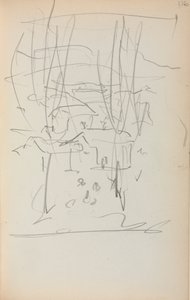 Italiaans Schetsboek: Landschap pagina 116, 1898-1899 door Maurice Brazil Prendergast