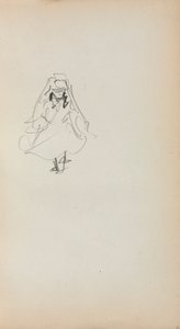 Italiaans schetsboek: Staand meisje pagina 257, 1898-1899 door Maurice Brazil Prendergast