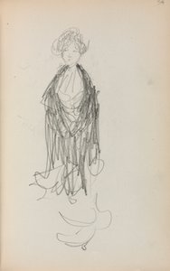 Italiaans schetsboek: Staande vrouw met sjaal pagina 54, 1898-1899