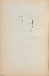Italiaans schetsboek: Twee profielen pagina 258, 1898-1899 door Maurice Brazil Prendergast