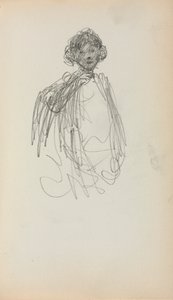 Italiaans schetsboek: Vrouw, taille lengte pagina 217, 1898-1899 door Maurice Brazil Prendergast