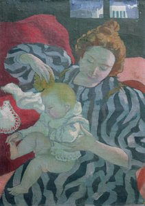 Een moeder die haar kind wast, 1895 door Maurice Denis