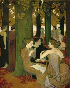 Muzen ... (schilderij op doek) door Maurice Denis