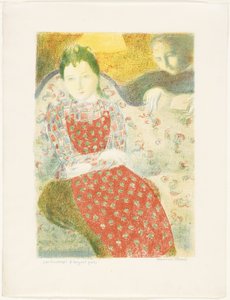 Op de bleke zilveren sofa, plaat tien uit Liefde door Maurice Denis