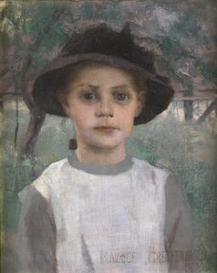 Een jong meisje, 1886 door Maurice Greiffenhagen