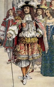 Franse koning Lodewijk XIV in zijn kasteel van Vaux Le Visomte