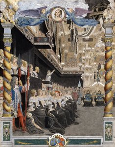 Begrafenis van Henriette Anne van Engeland in de Basiliek van Saint Denis op 21 augustus door Maurice Leloir
