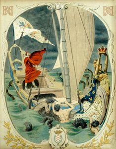 Geschiedenis van Frankrijk: Allegorische voorstelling van kardinaal Richelieu (Armand Jean du Plessis) door Maurice Leloir