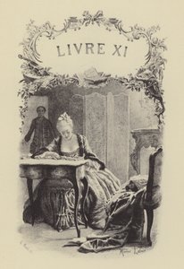 Illustratie voor Boek XI van Les Confessions de Jean-Jacques Rousseau (gravure) door Maurice Leloir