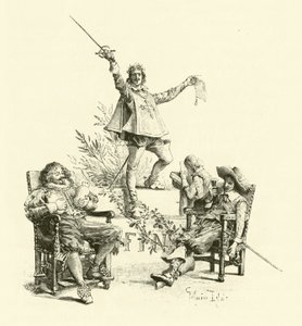 Illustratie voor De Drie Musketiers door Maurice Leloir