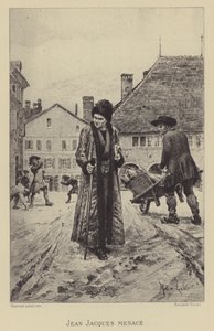 Jean-Jacques Rousseau bedreigd op straat