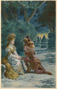 De geneugten van het betoverde eiland (illustratie) door Maurice Leloir