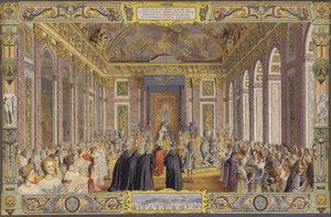Ontvangst van de doge van Genua, in La Galerie des Glaces, Versailles