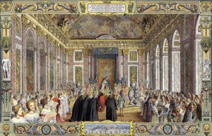 Herstel aan Lodewijk XIV, bekend als de Zonnekoning door Maurice Leloir