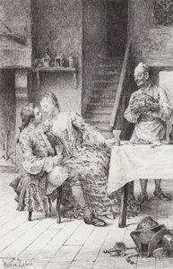 Scène uit Manon Lescaut door Maurice Leloir