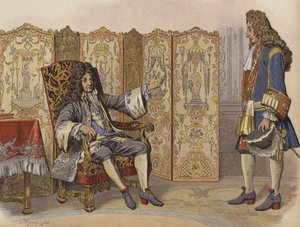 Bezoek van Villars aan koning Lodewijk XIV in Marly door Maurice Leloir