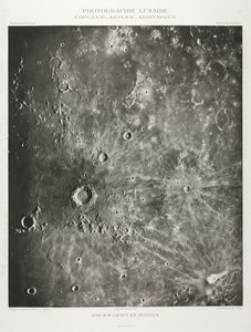 Fotografie van de maan: Copernicus-Kepler-Aristarchus, 1896 door Maurice Loewy