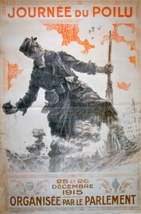 Journée du Poilu 25 et 26 december 1915, Franse Eerste Wereldoorlog poster, 1915