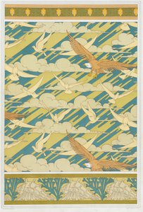 Ontwerpen voor behangrand Squash Bug, pub. 1897 door Maurice Pillard Verneuil