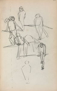 Italiaans schetsboek: Figuren (pagina 200) door Maurice Prendergast