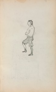 Italiaans schetsboek: Staande jongen (pagina 245) door Maurice Prendergast