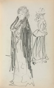 Italiaans schetsboek: Twee staande vrouwen (pagina 129)