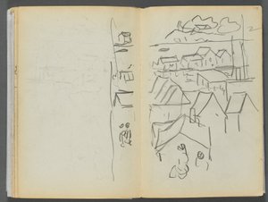 Schetsboek - Het Granite Shore Hotel, Rockport, pagina 174  175: Huizen