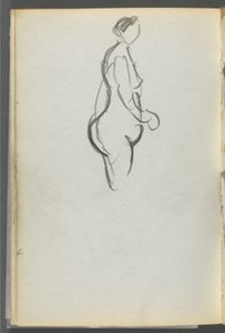 Schetsboek, The Dells, nr. 127, pagina 092: Naakt in profiel