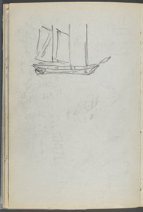 Schetsboek, De Dells, nr. 127, pagina 106: Zeilboot door Maurice Prendergast