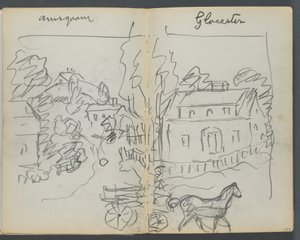 Schetsboek, The Dells, nr. 127, pagina 176  177: "Annisquam - Glocester".