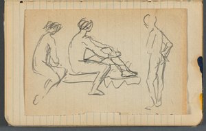 Schetsboek, los vel tussen pgs. 145  146 door Maurice Prendergast