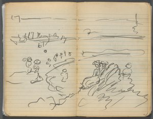 Schetsboek, pagina 082  83: Strandzicht
