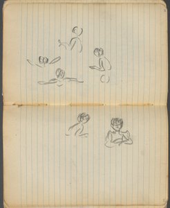 Schetsboek, pagina 094  95: Zwemfiguren