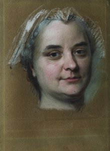Portret van Madame Pèlerin door Maurice Quentin de La Tour