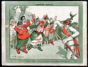 Illustratie van Maurice Radiguet in Mode in Duitsland, ca. 1915 - Laatste poging - Oorlog van 14-18, Duitsland Pruisen, Mode, Triplice - Wilhelm II