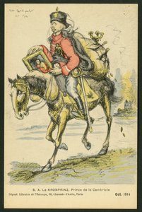 Ansichtkaart, Satirisch in kleuren door Maurice Radiguet