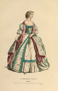 Kostuum voor de rol van Dorimene, ca.1868 (gravure) door Maurice Sand