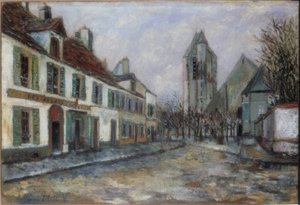 dorpsplein door Maurice Utrillo