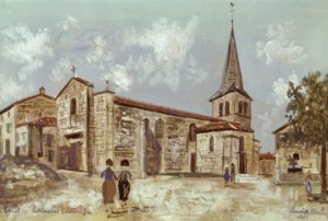 Kerk van Montmelas door Maurice Utrillo