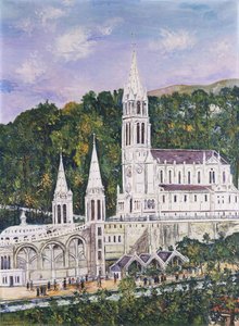 Notre Dame Kathedraal in Lourdes; Basiliek Notre-Dame-De-Lourdes