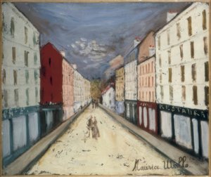 Pariser Straße door Maurice Utrillo